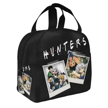 Hunter X Hunter Friends szigetelt uzsonnás táska Hűtőtáska Ebédtároló Killua Hisoka HXH Anime Tote uzsonnás doboz Bento tasak