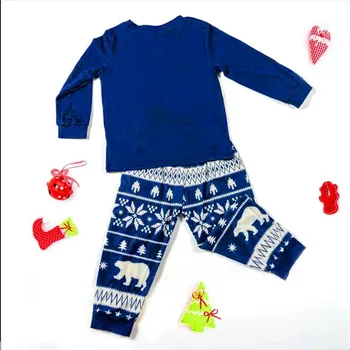 Családi hozzáillő ruhák Piros karácsonyi pizsama szettek Apa Anya Lánya és Fia Pizsama Aldult Gyerekek karácsony Újévi családi kendő 5