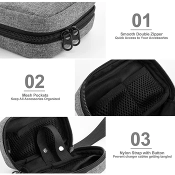 Puha szövet hordtáska egérhez Kemény hálózati adapter, kényelmes táska utazáshoz és otthoni használatra T5EE 4
