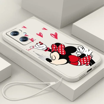 London Disney Mickey Minnie telefontok OPPO-hoz A96 A94 A93 A77 A76 A74 A72 A57 A53 A16 A9 Find X5 X3 Lite F21 5G folyékony kötél