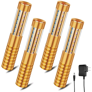 4 db LED villogó újrafelhasználható LED lámpa újratölthető pezsgő LED palack szerviz és töltő, US Plug