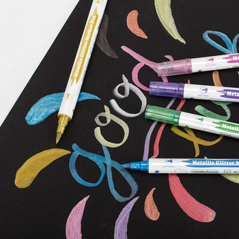 Körvonal fémes jelölők Magic Shimmer festéktollak Filctoll gyerekeknek Felnőttek Rajzolás Aláírás Kifestő Napló 2