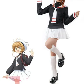 Anime cosplay jelmez Sakura Cardcaptors Cosplay ruhák Lovely Jk egyenruha Sakura Card Captor szerepjáték parti ruházat nőknek