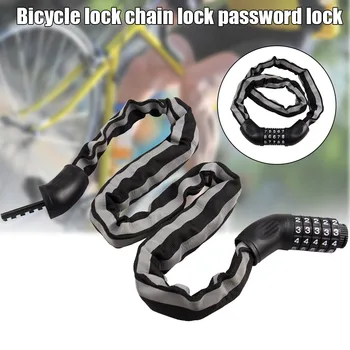 Kerékpárzár biztonsági lopásgátló kerékpáros lánczár nyitott jelszólánczárakkal Nincs szükség kulcsra 3