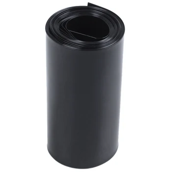 70mm / 44mm PVC hőre zsugorodó csőcsomagolás fekete 2m 6.5ft 18650 akkumulátorhoz