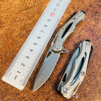 D2 Acél összecsukható kés nagy keménységű kültéri hordozható önvédelmi kés férfiaknak Multifunkciós túlélési kések vadászathoz és horgászathoz