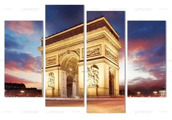 Falfesték keret nélküli modern lakberendezés Gyönyörű tájfestészet Párizs Art vászonnyomatok különböző alkalmakra