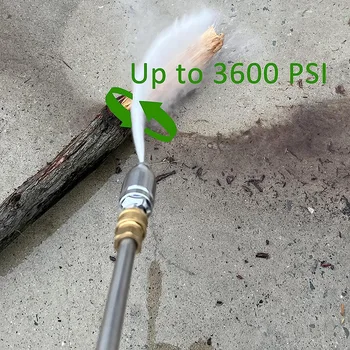  Turbófúvóka magasnyomású mosóhoz Forgó fúvóka spray turbo meleg és hideg vízhez 1/4 hüvelykes gyorscsatlakozó nyílás 3.0 3600 PSI 0