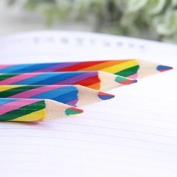 20db Aranyos szivárványceruza 4 szín ugyanazzal a maggal Diákgyerekek rajzolnak ajándék színes ceruzákat 2
