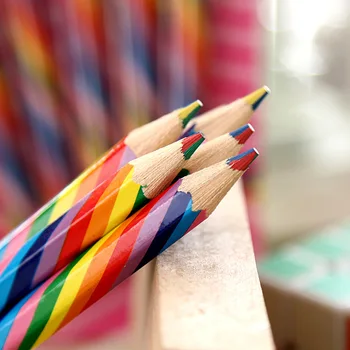 20db Aranyos szivárványceruza 4 szín ugyanazzal a maggal Diákgyerekek rajzolnak ajándék színes ceruzákat 3