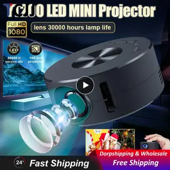 1/2/3PCS videó film projektor Mini LED 30000 óra vezetékes azonos képernyős projektor Yt200 1920 * 1080 felbontás