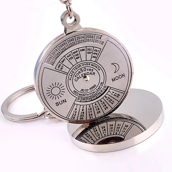50 év szuper öröknaptár kulcstartó palacknyitó kulcstartók asztrológia party ajándék kulcstartó ajándék ékszer medál Új 2