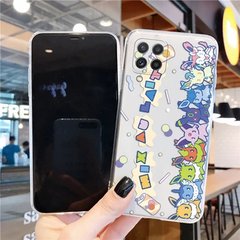 Samsung Galaxy A22 4G telefontokhoz Pár vicces anime rajzfilm P-Pokemon Gengar Pikachu szilikon puha átlátszó átlátszó tok 5