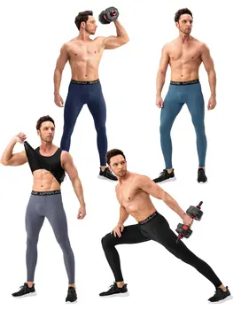 Nylon férfi Quick Dry fitnesz Jóga nadrág sport magas rugós leggings futás kosárlabda edzőnadrág Rugalmas derékedzés