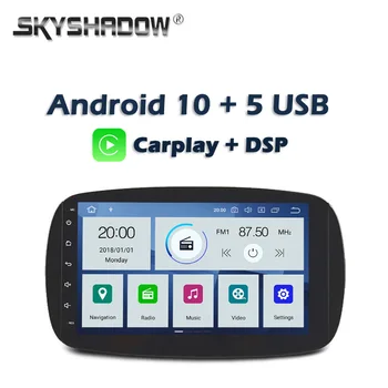 Carplay DSP PX6 IPS Android 10.0 4GB + 64G autós DVD lejátszó RDS rádió GPS térkép WiFi Bluetooth 5.0 Benz Smart Fortwo 2015 - 2018 számára