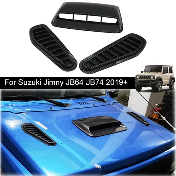 3PCS autós motorháztető szimulációs légkonnektor fedél szellőzőnyílás motorháztető burkolat dekoráció Suzuki Jimny JB64 JB74 2019+ autós külső kiegészítők
