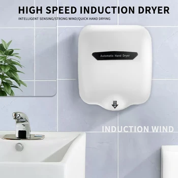 interhasa! Automatikus kézszárítók HEPA nagysebességű széllel 304ss elektromos kézszárító fürdőszobai kereskedelmi