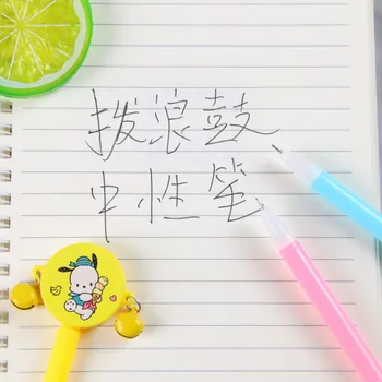 Sanrio 24db Csörgőgél toll rajzfilm dallam Kuromi Pochacco kreatív stílus toll aranyos írószer diák íróeszközök nagykereskedelem 3