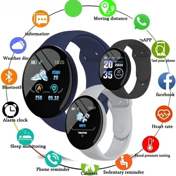 2023 Új D18s Real Stepcount Smart Watch Multifunkciós lépcsős csatlakozású intelligens óra férfiaknak és nőknek alkalmas és Android