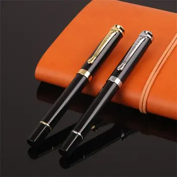 Deluxe luxus üzleti toll Klasszikus fekete arany díszítésű fém írótinta toll Átalakítható rajznapló aláírási toll