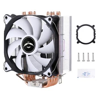 Számítógép CPU processzor hűtése 120mm Fan 6 hőcső alkalmas LGA2011 x79 x99 e5 telepítéséhez 2099 AMD PWM sebességszabályozás