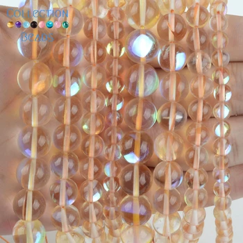 natúr barna osztrák kristálykő távtartó laza kerek gyöngy ékszerkészítéshez 6-12 mm DIY karkötők kiegészítők nagykereskedelem 2
