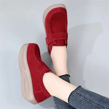 speciális méret magasságnövelés cipők piros tenisz kényelmes női rózsaszín cipő női sport tornacipők Loafers edző YDX1