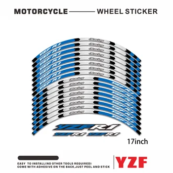 Yzf R1 motorkerékpár logóhoz módosított jármű 17 hüvelykes kerékagy matrica dekoratív felni magas fényvisszaverő matrica