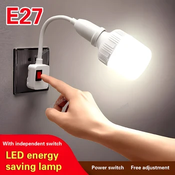 E27 Lámpa alapok Lámpa alapok Állítható forgó tartó Fény Rugalmas hajlítás mobil teszt LED fényfoglalat Izzó adapter dugó