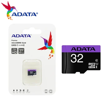 100% eredeti ADATA Micro SD kártya Flash memória Nagy sebességű 32GB C10 MicroSD SDHC kártya U1 16GB TF kártya telefon tabletta laptop