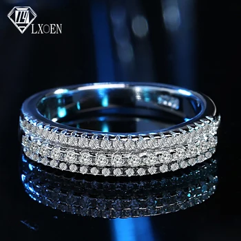 LXOEN Exquisite Inlay Druzy kerek cirkónium eljegyzési gyűrű fehérarany színű gyűrűkkel nőknek Party ékszer kiegészítők anel