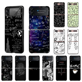  fekete leejtésgátló telefontok Samsung Galaxy Z Flip4 Flip 3 4 4 5G fizika Tudomány Matematika képlet festett kemény burkolat