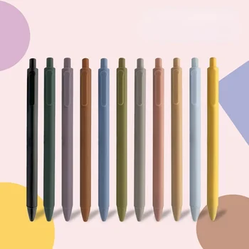 5Pcs Új egyszerű macaroon Morandi színes cukorka szín kattintás akció semleges toll 0,5mm semleges toll